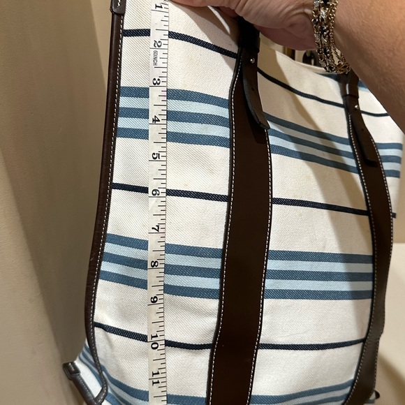 Burberry Blue Label Striped Canvas Tote - Picture 10 of 12